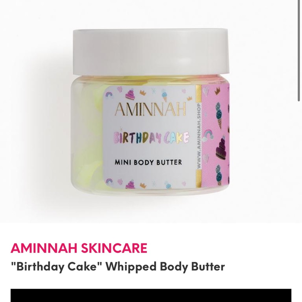 NWT Ipsy Aminnah Skincare Birthday Cake Body Butter